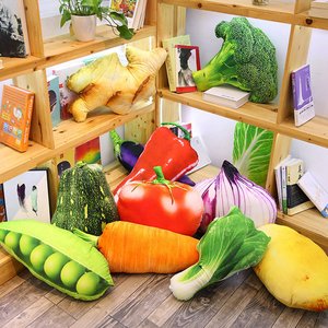 Cuscino Decorativo 3D a Forma di Frutta e Verdura, Peluche Creativo e Carino, Imbottitura in Cotone PP, Regalo di Compleanno Divertente e Originale per Ragazze e Ragazzi - Product Image 1