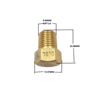 Vapeur sous tension 76 degrés mâle NPT1/4 bouchon fusible en laiton