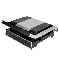 Aifa 2000 Watts Panneau de contrôle numérique 4 tranches de gril à panini électrique Grill de contact avec plaque amovible Grill électrique