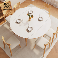 Table à manger de luxe extensible et pliable 10 places avec plateau en marbre, prix usine, personnalisable, grand stock, livraison directe