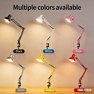 Metal Clamp‑On Desk <b>Lamp</b> Adjustable Arm <b>Table</b> Light Foldable Clip <b>Lamp</b> For Reading Working <b>Study</b> Office Home Desktop Lighting - Product Image 5