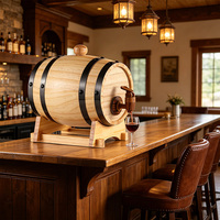 Distributeur de liquide en fût de vin ou de whisky en chêne massif de haute qualité, idéal pour les bars, les hôtels et les restaurants
