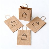 Sacs en papier kraft recyclables de luxe avec poignées en corde de coton et fond carré - Emballage personnalisé avec logo