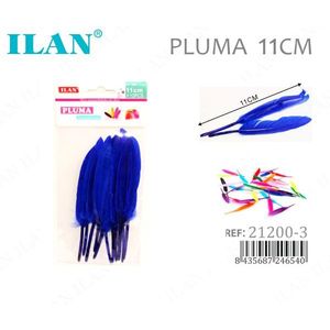 Piume Blu ILAN da 11 cm per Artigianato e Decorazione - Product Image 1