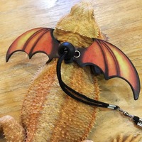 Harnais et laisse pour lézard barbu, lot de 3 tailles, ailes de dinosaure, accessoires de marche et d'entraînement en plein air pour reptiles, laisse pour petits animaux
