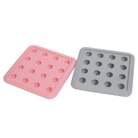 Moule en silicone rond avec couvercle pour bonbons et chocolats, qualité alimentaire, vente en gros usine Shandong ; Moule à glaçons sphériques et à pudding