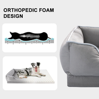 Cama para Mascotas Rectangular de Lujo, Lavable, Ortopédica, de Poliéster y Piel Sintética, para Animales Pequeños, Tamaño XXL, OEM, ODM, Venta al Por Mayor