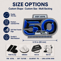 Écussons personnalisés durables en TPU, transfert thermique, logo en caoutchouc 3D pour vêtements, vêtements de sport, chapeaux, sacs, équipements