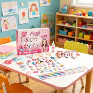 Colorful DIY Hairband Craft Set Kids <b>Cute</b> Head Hoop <b>Bracelet</b> Bow Ribbon Star Flower Party Favor Supplier Box Market - Product Image 6