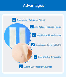 Konlida ISO certificata EO disinfettato classe II cerotto cicatrice in <span class=keywords><strong>Gel</strong></span> di Silicone per la pelle riutilizzabile-materiali di consumo medici di dimensioni personalizzate - Product Image 6