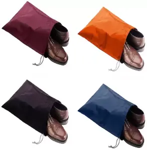 Custom logo stampato grande durevole di lunga durata di alta qualità impermeabile due coulisse borse per scarpe in nylon
