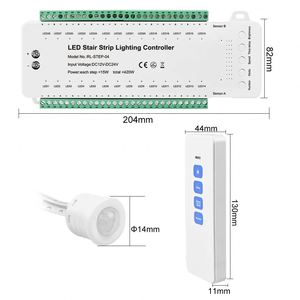 Controlador <span class=keywords><strong>de</strong></span> Iluminación LED para Escaleras <span class=keywords><strong>de</strong></span> 28 Pasos STEP-04 con Control Remoto RF, Sensor <span class=keywords><strong>de</strong></span> Movimiento PIR, <span class=keywords><strong>Temporizador</strong></span> <span class=keywords><strong>de</strong></span> Encendido/Apagado Automático y Regulable para Hoteles - Product Image 3