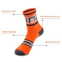 Chaussettes de cyclisme athlétiques en nylon respirant et antidérapant SUNGNAN avec logo personnalisé, tricotées, ODM, pour hommes et femmes, pour le vélo en plein air