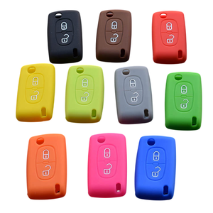 Housse de protection pour clé de voiture en silicone pour 106 107 206 207 307 Citroën C1 C2 C3 <span class=keywords><strong>C4</strong></span> XSARA <span class=keywords><strong>PICASSO</strong></span> pour Peugeot - Product Image 5