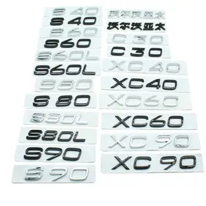For Volvo Asia Pacific AWD T34568 B3456 V8 40 50 90 60 XC30 40 60 90 S4060L80L90 displacement rear modification emblem sticker