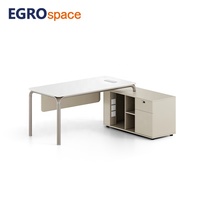 EGROspace Meubles haut de gamme personnalisés, table de direction élégante en forme de L, bureau de directeur, bureau de gestionnaire