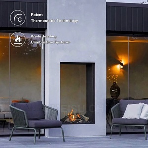 Cheminée à gaz MEISU.CH avec foyer transparent double face pour chauffage central - Product Image 3
