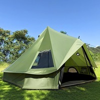 Tente yourte cloche OEM 3/4/5/6M imperméable 4 saisons en tissu Oxford 420D pour le glamping, le camping familial et la chasse en extérieur toute l'année