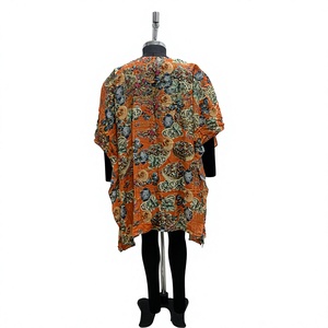 <b>Vintage</b> Floral Print Casual <b>Dress</b> Loose Fit Short Sleeve Orange Summer <b>Dress</b> - Product Image 3