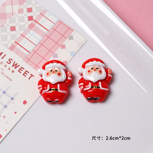 Accesorios Navideños Más Vendidos, Accesorios de Resina de Santa Claus, Colgantes Hechos a Mano para Carcasas de Teléfono, Venta al Por Mayor - Product Image 2