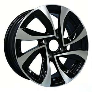 Jantes en alliage 14 pouces 4x100 noir brillant 5 branches pour Toyota Wigo Honda Brio Jazz Suzuki Swift <span class=keywords><strong>Hyundai</strong></span> Getz – Amélioration des jantes en aluminium - Product Image 1