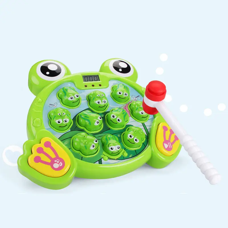 Mesin Mainan Mini Super Interaktif Anak-anak, Palu Tunggal Tahi Lalat Bermain Katak dengan 38 Level 3 +