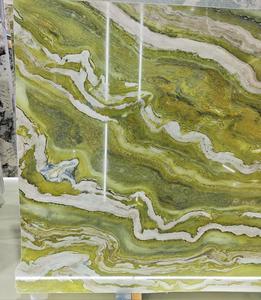 Moderne hochwertige Luxus grüne Marmorplatte Schönes Muster für Indoor Hotel Villa Wand Hintergrund Transparente Hintergrund beleuchtung - Product Image 3