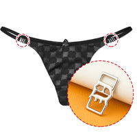 Accessoires de maillot de bain : Connecteurs métalliques pour étiquettes de vêtements, attaches personnalisées pour bikini, plaque métallique dorée avec logo pour maillot de bain
