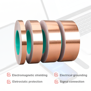 Cinta de Cobre de Alta Conductividad, 99.9% Cobre Puro, Blindaje EMI, Conexión a Tierra para <span class=keywords><strong>Electrónica</strong></span> - Product Image 1