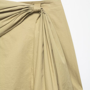 SHENZHU <span class=keywords><strong>Jupe</strong></span> <span class=keywords><strong>Mini</strong></span> Femme <span class=keywords><strong>Été</strong></span> 2026 Nouvelle Collection Chic Tendance en Polyester avec Ceinture Unie Décontractée Taille Haute à Lacets Jupes Féminines Mujer - Product Image 6