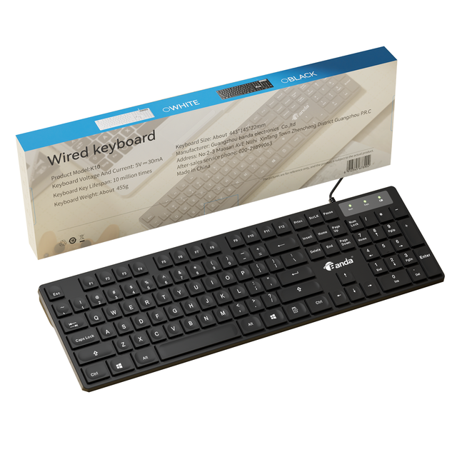 High Quality K10 Membrane Wired Keyboard Arabic Layout Plug Play Factory Direct Supply New USB Interface PC Office Cheap Basic