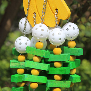Jouets pour oiseaux et perroquets extra-larges, blocs en bois naturel multicolores, jouets à déchirer pour oiseaux et perroquets - Product Image 3