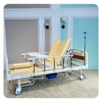Lit médical multifonctionnel réglable pour personnes âgées avec poteau IV