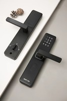 Cerradura Inteligente para Puerta con Pantalla Táctil Digital Electrónica, Control por Aplicación TTlock WIFI, Huella Dactilar, Aleación de Aluminio de Fabricación Original