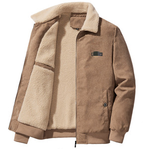 Veste Homme 2024 Nouvelle <span class=keywords><strong>en</strong></span> <span class=keywords><strong>Velours</strong></span> <span class=keywords><strong>Côtelé</strong></span> <span class=keywords><strong>Manteau</strong></span> pour Hommes Doublé Polaire Épais Mode Col Montant <span class=keywords><strong>en</strong></span> Polaire d'Agneau Veste Décontractée Homme Tendance - Product Image 3