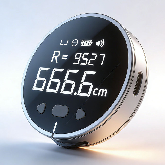 328FT Electronic Digital Tape Small Lcd Display Digital Smart Long Distance Rolling Measuring Tool for Flat Curve
