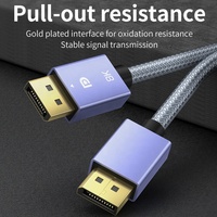 Cable DisplayPort de Alta Velocidad 1.4, Trenzado de Nailon, DP a DP, Compatible con HDR - 8K@60Hz 4K@120Hz, Longitudes de 3m 2m 1m para Proyector y Audio
