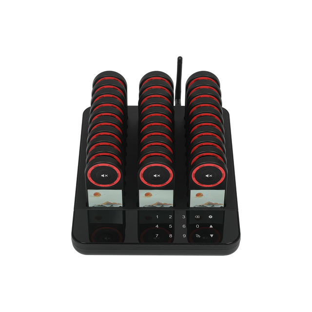 Restaurant Pager System Wireless Queue Management Calling Device Waterproof Beeper Long Range Customer Notification