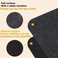 Tapis en feutre résistant à la chaleur personnalisables de la marque Walutz pour friteuse à air, machine à café, four de table, motif uni, style moderne, sets de table