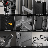 Appareil de musculation multifonctionnel 8 stations avec crossover par câble pour usage commercial en salle de sport, en acier