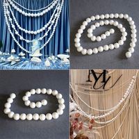 Guirlande géante de fausses perles et de boules en mousse pour toile de fond de mariage, décoration de plafond à grande échelle, décoration élite