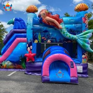 Castillo Inflable de Sirena de 14 pies con Tobogán (Uso en Seco/Húmedo) |   Combo de Casa Inflable de PVC, Fácil de Instalar, Capacidad Máxima de 6-10 Personas, Uso en Exteriores - Product Image 5