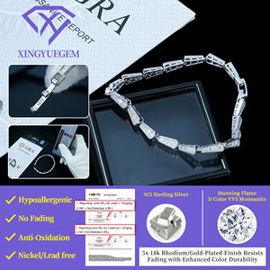 Pulsera de tenis unisex de moda con moissanita VVS y plata de ley 925, estilo hip hop, ideal como regalo para fiestas y ocasiones especiales. - Product Image 4