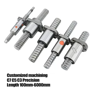 16mm cán nguội C7 bóng vít sfu1605 500mm 1000mm 1500mm 2000mm 3000mm với mặt bích duy nhất sfu dfu bóng Nut tuercas cho CNC - Product Image 1
