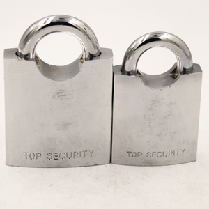 Candado de seguridad de hierro, llave de paleta cromada redonda de 70mm, envuelta de medio haz, impermeable, personalizado - Product Image 3