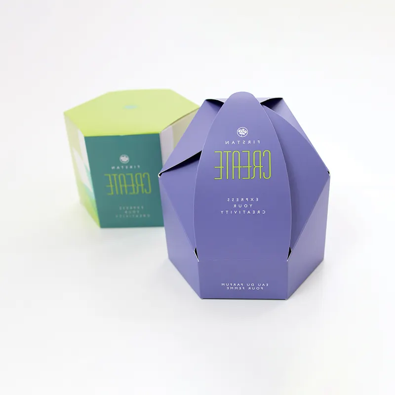 Violet-blumenförmige raffinierte Elite einzigartiges Design Premium umweltfreundlich individuelles Design Logo Duft-Parfümflasche Packung