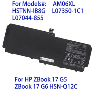 Batería genuina de calidad AM06XL para <span class=keywords><strong>HP</strong></span> <span class=keywords><strong>ZBook</strong></span> <span class=keywords><strong>17</strong></span> <span class=keywords><strong>G5</strong></span> <span class=keywords><strong>ZBook</strong></span> <span class=keywords><strong>17</strong></span> G6 11,55 V 95.9WH reemplazos de batería para portátil - Product Image 2