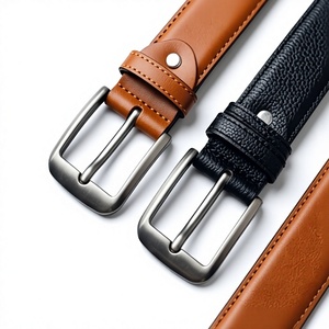 Cinturones de Cuero Genuino para Hombre, Personalizados OEM, Paquete de 3, Clásicos en Negro, Marrón y Bronceado, Texturizados, para Vestir o Jeans, Correa de Cuero Vacuno - Product Image 2