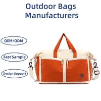 Produsen Tas Gym OEM ODM, Tas Olahraga Kasual, Tas Duffel Multi Kantong, Tempat Botol Air, Tali Serut, Kebugaran, Perjalanan, Pria Wanita