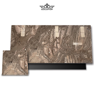 Goldtop Nouvelle dalle de marbre brun de <span class=keywords><strong>Venise</strong></span> surface polie pierre naturelle de luxe pour la décoration des murs et des sols du hall de l'hôtel - Product Image 2